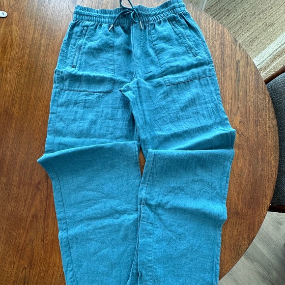 Athleta Retreat Linen Mid-Rise Wide-Leg Pant - EUC - Picture 6 of 7